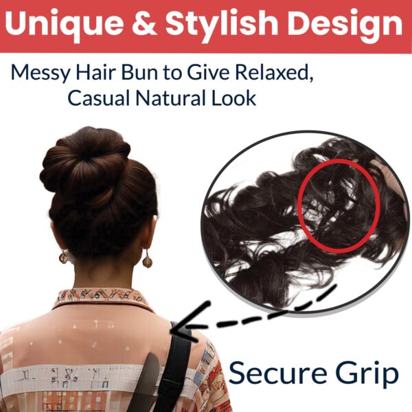 TEMPERIA Hair Accessories For Women Stylish - Juda Hair Buns - Messy Bun Hair Extension - Artificial - Image 8