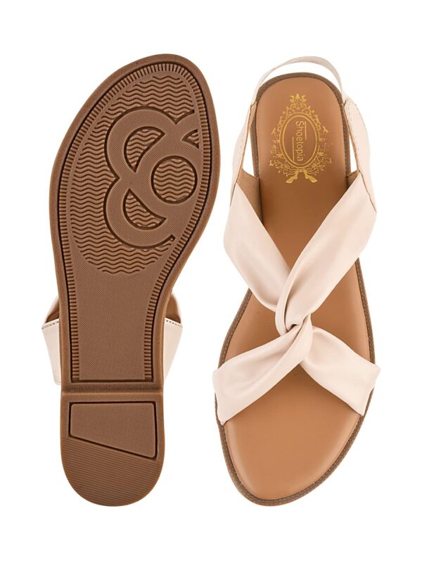 Shoetopia Cross Strap Flat Sandals For Women & Girls - Image 7