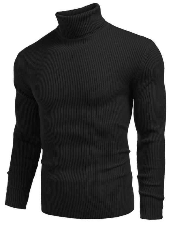 DENIMHOLIC Men's Cotton Turtle Neck Sweater - Image 4