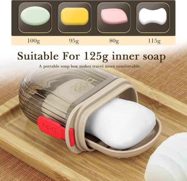 JIALTO Portable Soap Holder - Compact and Durable Plastic Soap Dish for Home, Outdoor Hiking, and - Image 5