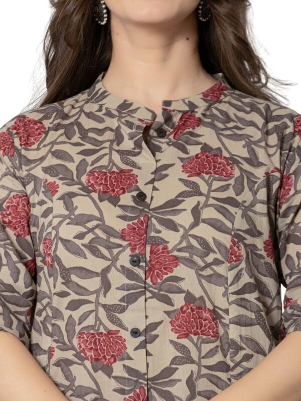 rytras Women's Cotton Printed A-Line Kurta with Palazzo Pant Set - Image 7
