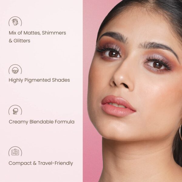 Swiss Beauty Lustre Eyeshadow Palette | 4 Highly Pigmented Shades in Matte & Shine |Long-Lasting | - Image 3