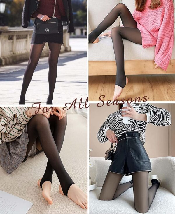 HSR Winter Warm Thermal Fleece Lined Women Leggings Pants (Waist Size : 26 to 34 Inch Stretchable) - Image 5
