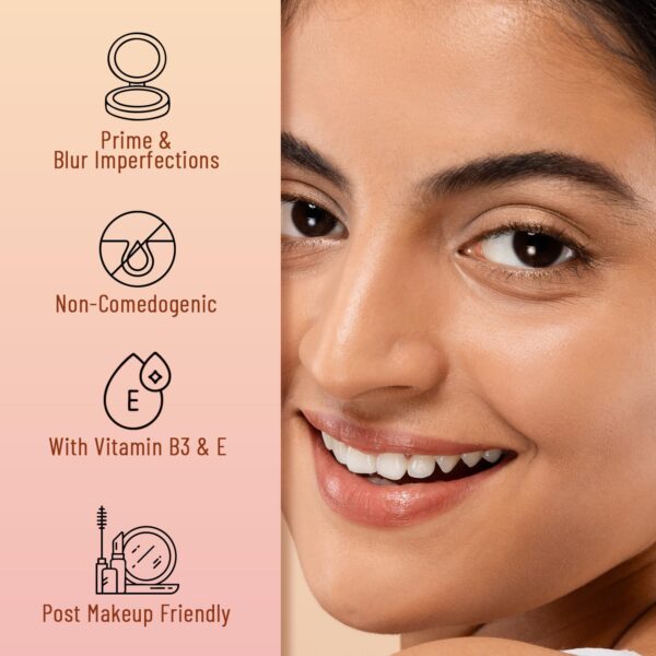 Swiss Beauty Matte & Blur Balm | Prep + Prime | 12-Hour Oil-Free Shine | With Vitamin E & B3 | UV - Image 4
