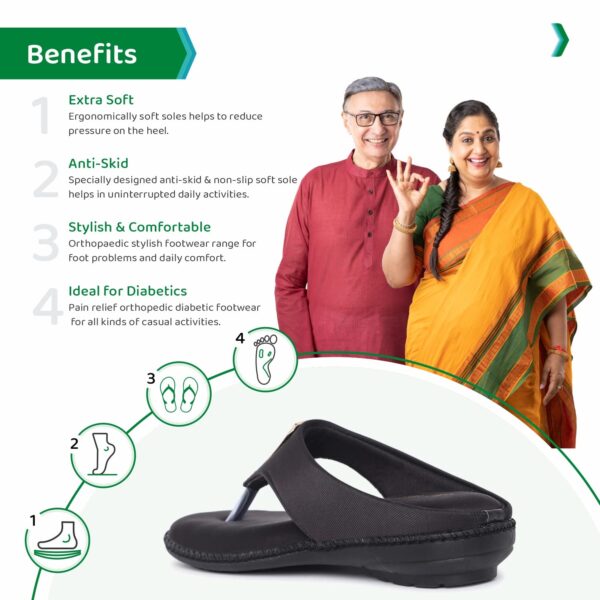 ORTHO JOY Fancy doctor slippers | Stylish chappal for women | Comfortable flat sandals for women - Image 5