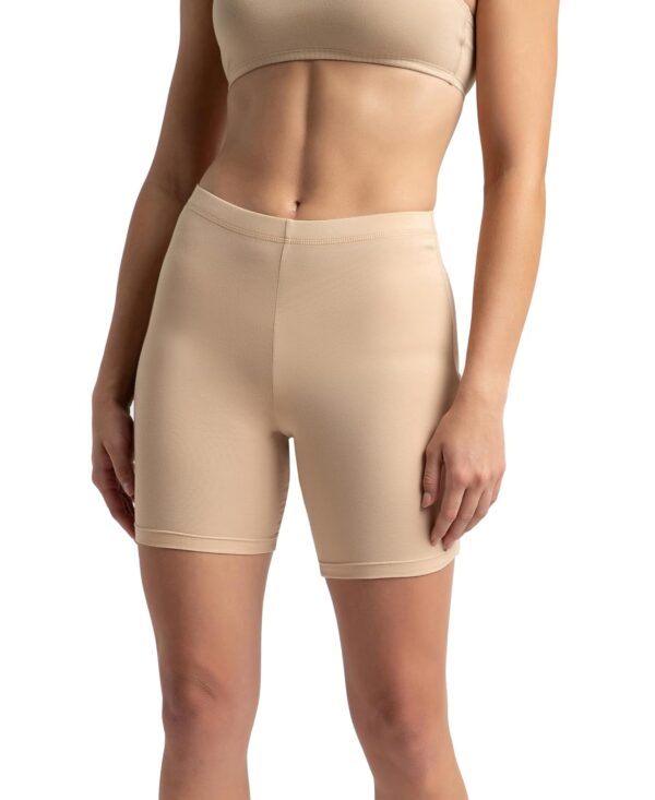 Jockey 1529 Women's High Coverage Super Combed Cotton Elastane Stretch Mid Waist Shorties with - Image 2