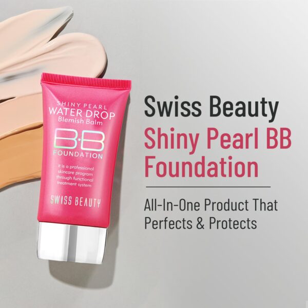 Swiss Beauty Matte Shiny Pearl Water Drop Blemish Long Lasting Balm BB Lightweight, Liquid - Image 3