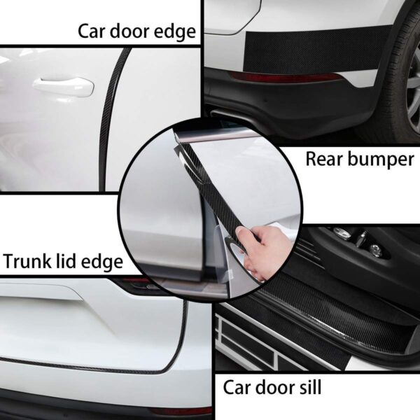 AutoBizarre Carbon Fibre High Gloss Anti Scratch Black Carbon Fiber Paint Protection Film Tape Ppf - Image 3