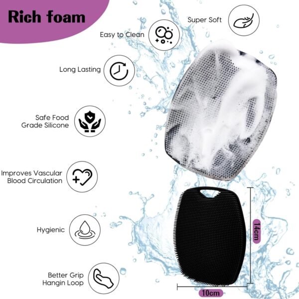 VALKYRIE Silicone Body Scrubber Bath Brush,Scrubber for Nourishing Cleaning & Exfoliating Your Skin - Image 6