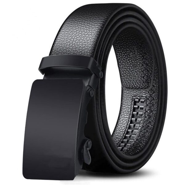 ZORO Men's Vegan Leather Belt for Men, Formal/Casual,Autolock,Black | Fit on up to 38 Inches Waist - Image 2