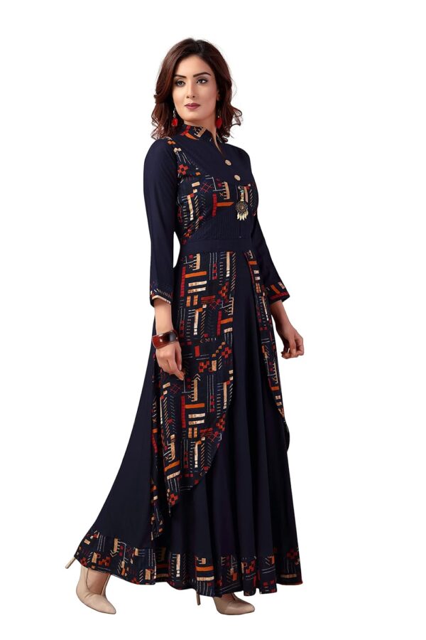 madhuram textiles Women Rayon A-Line Long Kurti(M-2082) - Image 5