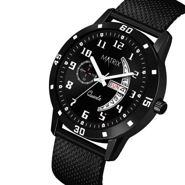 Matrix Analog Day & Date Display Wrist Watch for Men & Boys - Image 3