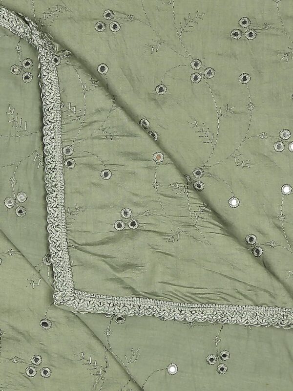 DUPATTA BAZAAR Women's Pure Cotton Embroidered Dupatta with Mirror Work. - Image 8