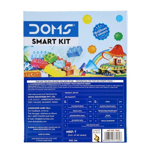Doms Smart Kit | Comes With Transparent Zipper Bag | Perfect Value Pack | Kit For School Essentials - Image 5