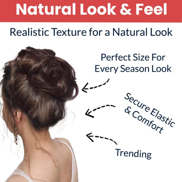 TEMPERIA Hair Accessories For Women Stylish - Juda Hair Buns - Messy Bun Hair Extension - Artificial - Image 4