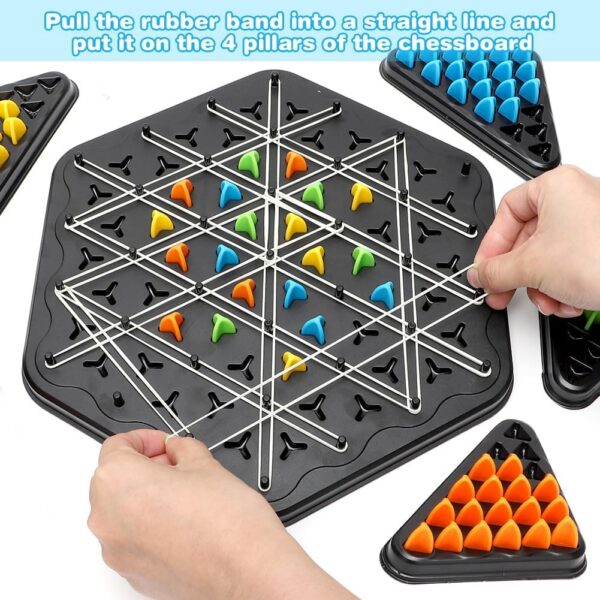 STOFFIER GARTEN Chain Triangle Chess Game Board Games for Kids Adults Family Fun Night Chess Set - Image 3