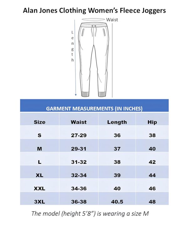 Alan Jones Clothing Women's Regular Fit Mid Rise Fleece Jogger Regular Pants Winterwear - Image 7