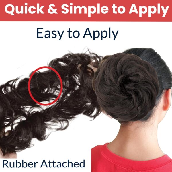 TEMPERIA Hair Accessories For Women Stylish - Juda Hair Buns - Messy Bun Hair Extension - Artificial - Image 5