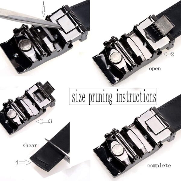 ZORO Men's Vegan Leather Belt for Men, Formal/Casual,Autolock,Black | Fit on up to 38 Inches Waist - Image 5