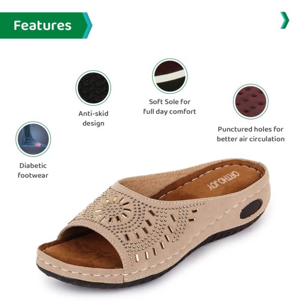 ORTHO JOY Extra-Soft Comfortable Fancy Slippers Flip Flop for women - Image 4