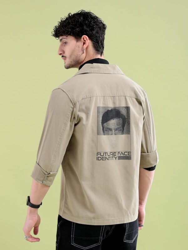 The Indian Garage Co Men's Cotton Slim Fit Placement Print Full Sleeves Cutaway Collar Double Flap - Image 6