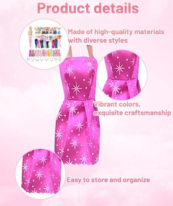 16 Pcs Doll Set – Dress and Accessories Collection, Dolls for Girls-Inspired Doll Set for Girls, - Image 3