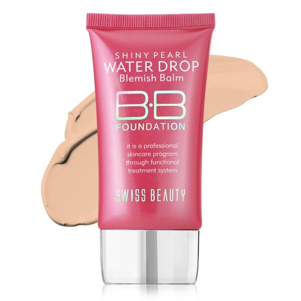 Swiss Beauty Matte Shiny Pearl Water Drop Blemish Long Lasting Balm BB Lightweight, Liquid - Image 2