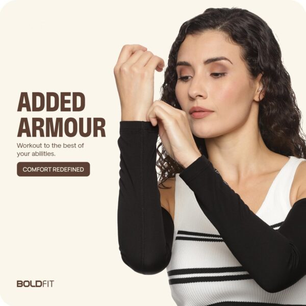 Boldfit Arm Sleeves for Men & Women UV & Sun Protection Hand Cover Sleeves for Boys & Girls for - Image 6