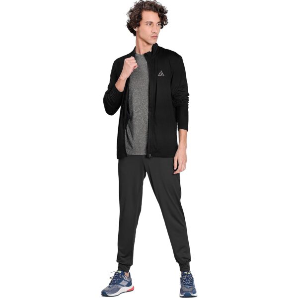 London Hills Men's Polyester High Neck Full Sleeve Full Zip with Pocket Solid Sports Track Standard - Image 5