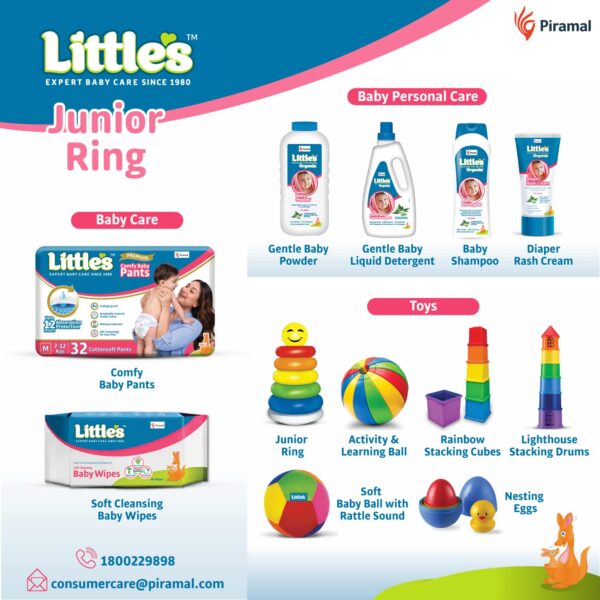 Little's Junior Ring Educational Blocks | Stacking Toys For Kids | 6 Rings Multi-Colour Kids Toys | - Image 8