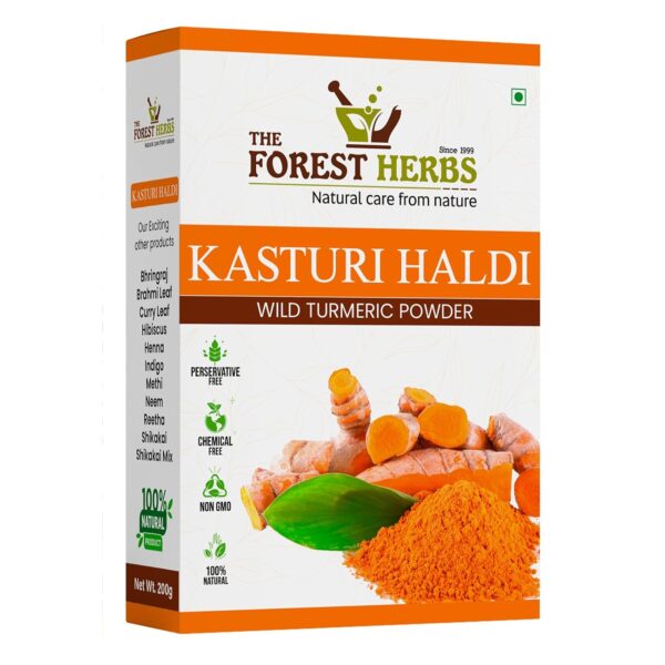 THE FOREST HERBS Natural care from nature Kasturi Haldi Powder For Natural Finish Face (100 Grams) - Image 2