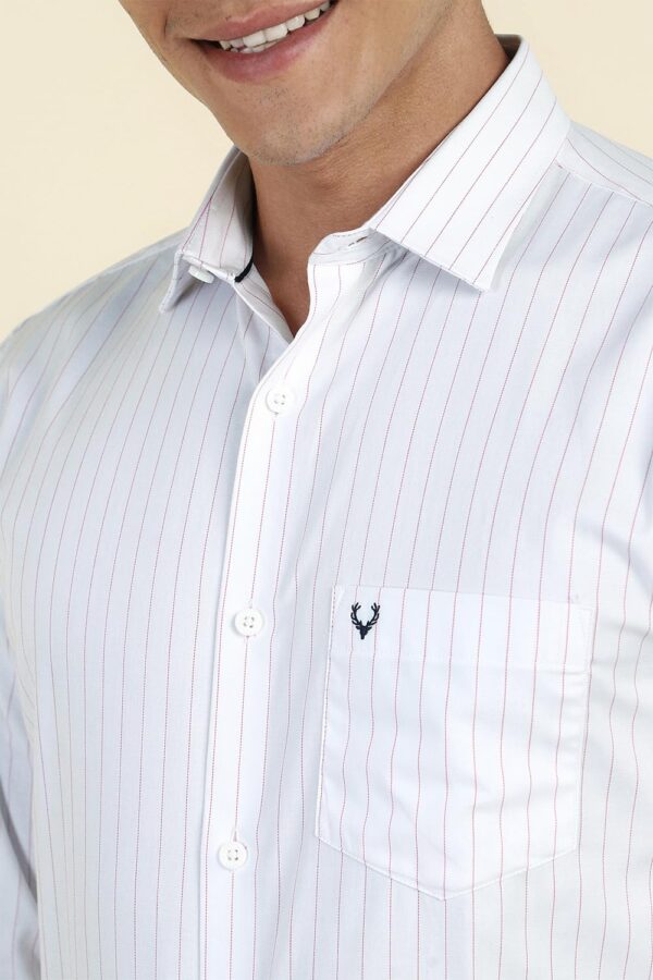 Allen Solly Men's Cotton Classic Fit Stripe Formal Shirt - Image 5