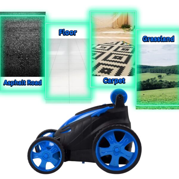 Gooyo DB2060 Rechargeable 360° Rotating & Rolling Small Stunt Car Toy with USB Cable & Remote - Image 4