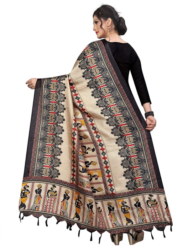 KEMZA Women's Printed Cotton Silk Dupatta - Image 4