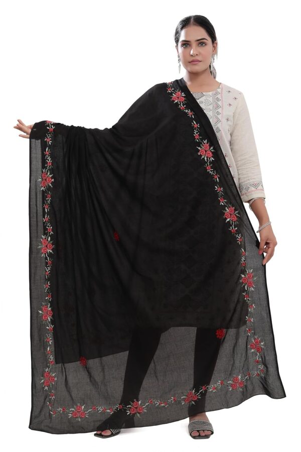 Cotton Embroidered Dupatta, Embroidery dupatta - Image 2