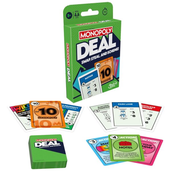 Monopoly Deal Card Game | Quick-Playing Card Game | Fun Games for Families and Kids | Ages 8 and Up - Image 2