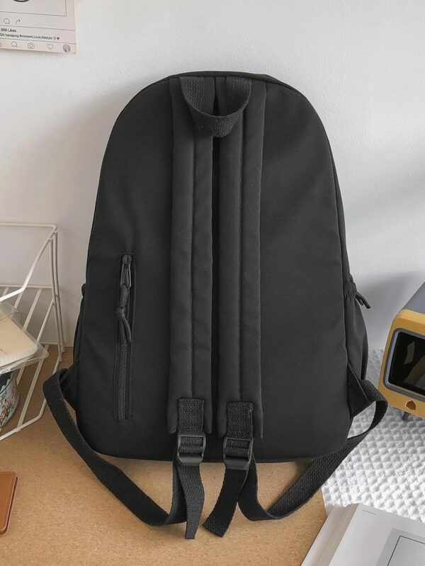Glowic Unisex-Adult Backpack Collage Women Black Bags for School (WBAG-94) - Image 6