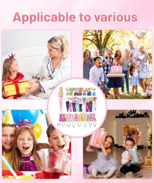 16 Pcs Doll Set – Dress and Accessories Collection, Dolls for Girls-Inspired Doll Set for Girls, - Image 7