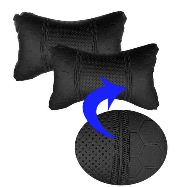 Adroitz Universal Car Neck Rest Cushion Set, Durable Memory Foam, Ergonomic Headrest Support, - Image 3