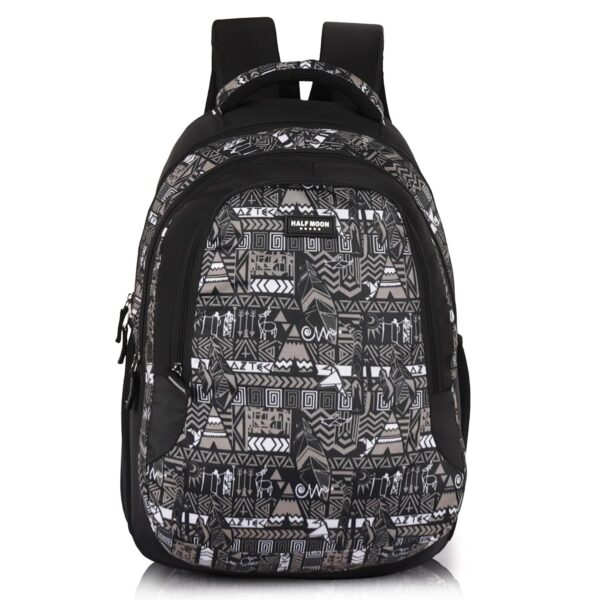 Half Moon Wild Class 5-12 School Bag for Boys Girls | Laptop Bagpack Backpack for Men Women | 3 Zips - Image 4