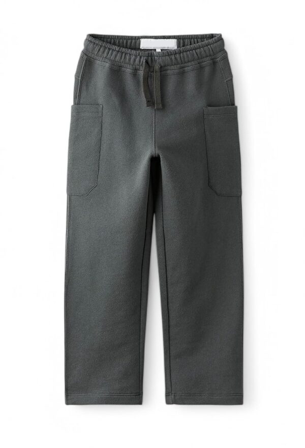 Alan Jones Clothing Boys Regular Mid Rise Solid Plush Pants with Pockets - Image 2