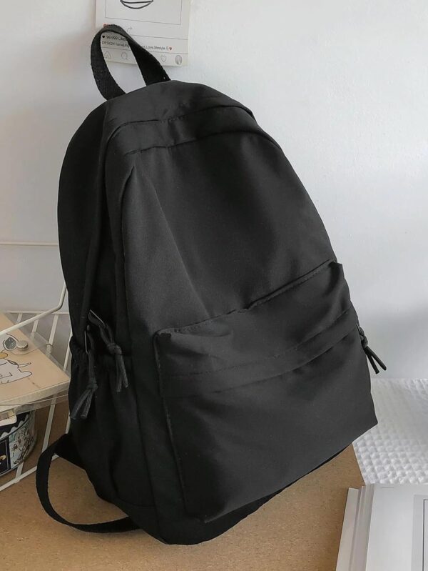 Glowic Unisex-Adult Backpack Collage Women Black Bags for School (WBAG-94) - Image 4