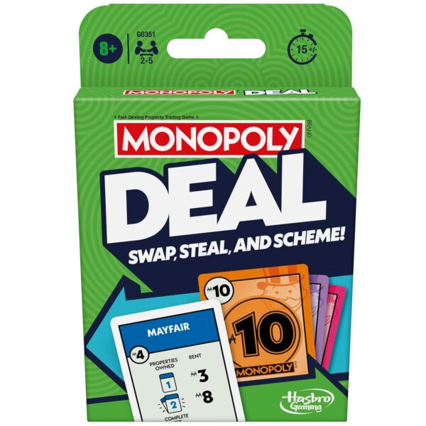 Monopoly Deal Card Game | Quick-Playing Card Game | Fun Games for Families and Kids | Ages 8 and Up - Image 3