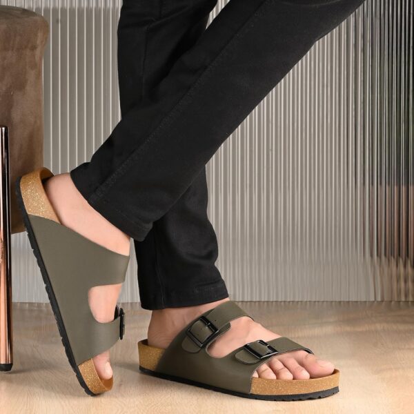 Centrino Men's Cushion Stylish Slippers|Leather slippers/chappal|birkenstock men footwear|Men's - Image 4