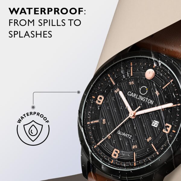 Carlington Analog Watches for Men with Leather Strap - CT 1050 - Image 8
