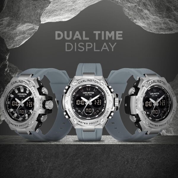 Carlington Resin Analog-Digital Sports Watch Chronograph,Dual - Image 7