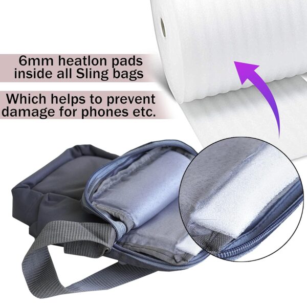 Storite 10 Inch Stylish Padded Mini Sling Bag for Men and Women, Small Passport Travel Bag and Small - Image 5