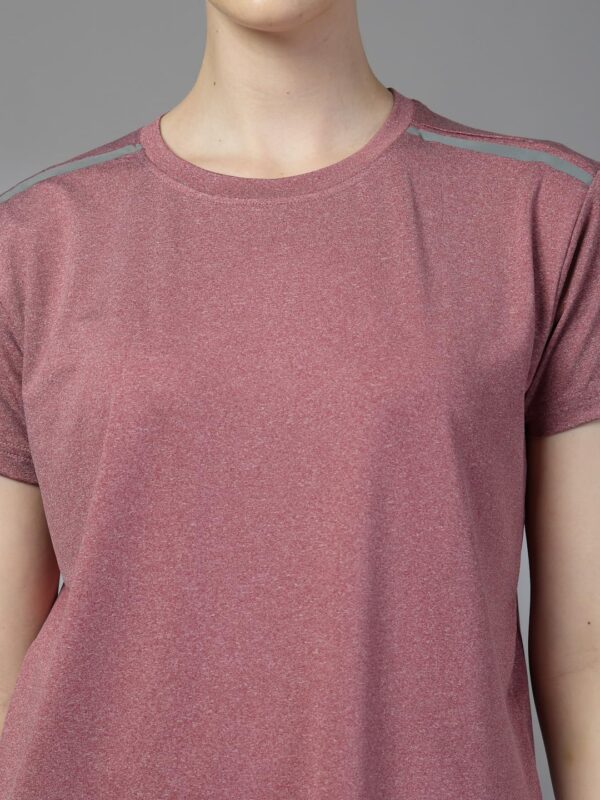 CHKOKKO Women's Polyester Regular Fit Round Neck Gym Sports T-Shirts - Image 8