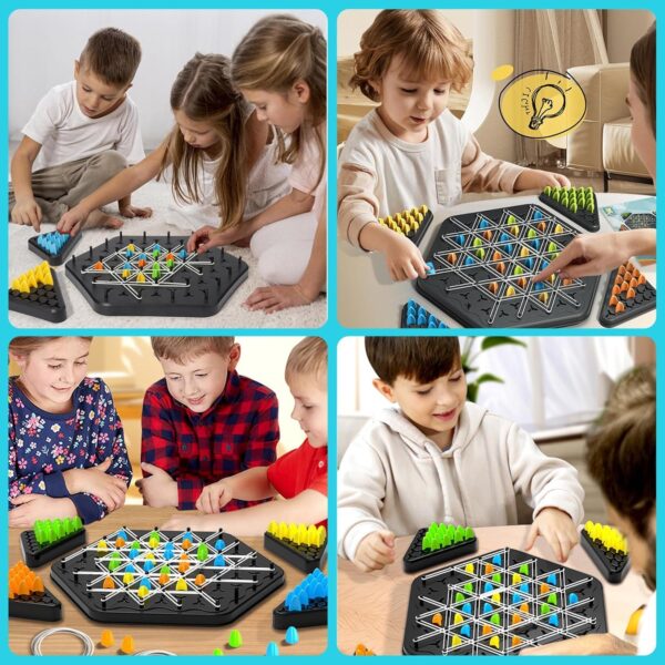 STOFFIER GARTEN Chain Triangle Chess Game Board Games for Kids Adults Family Fun Night Chess Set - Image 4