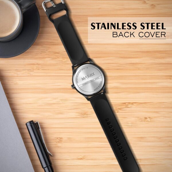 Matrix Minimalist Dual Colour Dial with Softest Silicone Strap Analog Wrist Watch for Men & Boys - Image 7